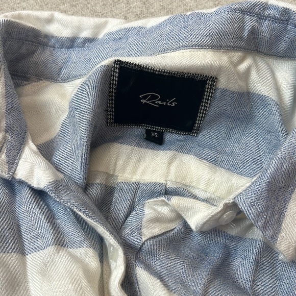 Rails Hunter style button down blue striped XS - Picture 3 of 3